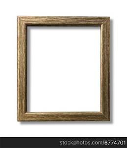 old wooden frame with clipping path
