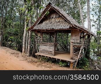 Old wooden house in the tropics