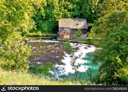 Old wooden mill on Slunjcica river, Slunj, Croatia