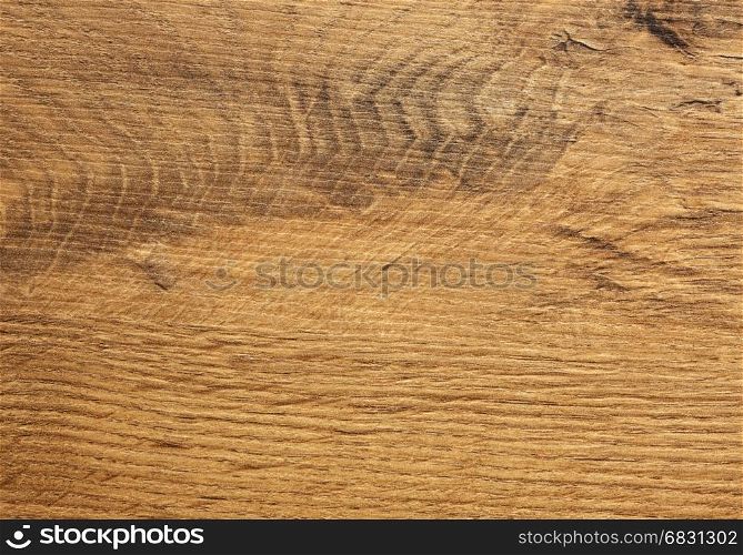 Old wooden plate with visible jars and scratches.Intractive background and texture.Horizontal view.