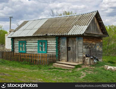 Old wooden rural house in Russia