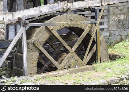 Old wooden water mill