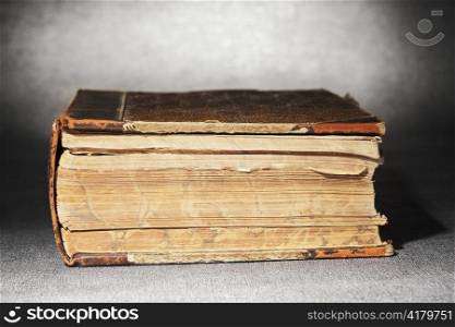 Old worn and yellowed book