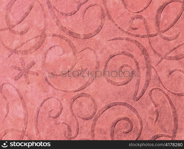 Old Worn Paper Texture With Floral Ornament
