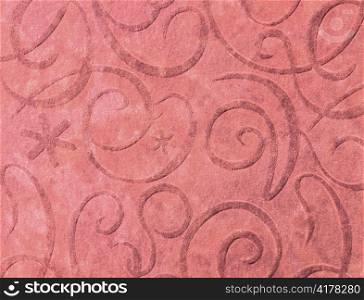 Old Worn Paper Texture With Floral Ornament