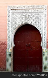 olddoor in morocco africa ancien and wall ornate brown