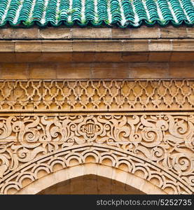 olddoor in morocco africa ancien and wall ornate brown blue