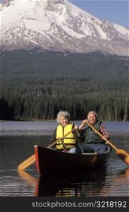 Older Couple Canoeing