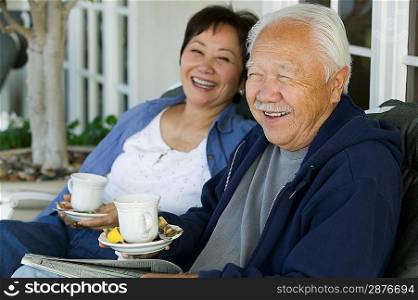 Older Couple Drinking Tea