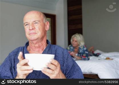 Older couple in a bedroom