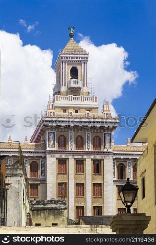 Older palace in the historical center of the old Havana.Cuba