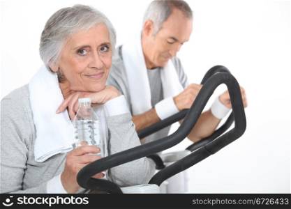 Older people in the gym