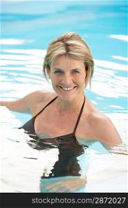 Older Woman in Swimming Pool
