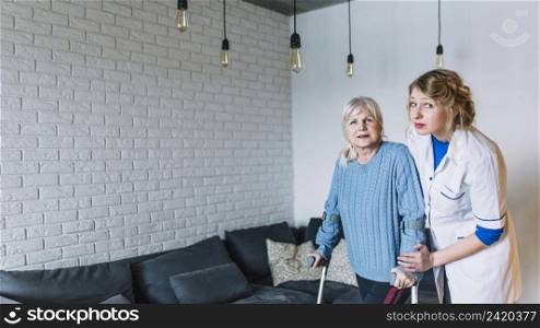 older woman retirement home