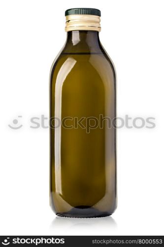 Olive oil bottle on white (includes clipping path)