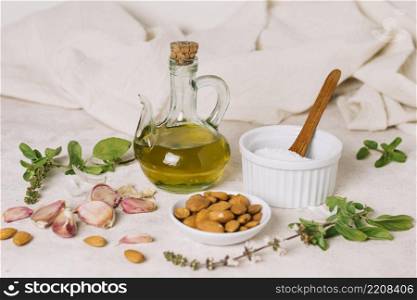 olive oil with cooking ingredients composition
