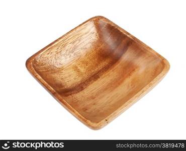 olive tree handmade wooden bowl isolated over white, studio shot