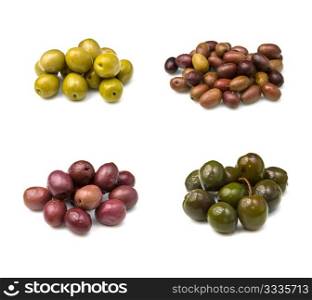 olives isolated on white background