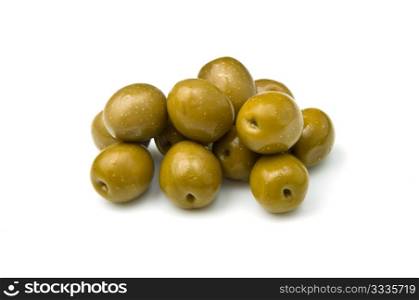 olives isolated on white background
