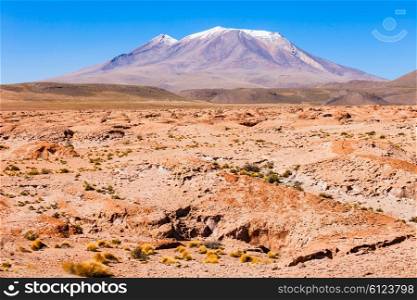 Ollague volcano, view from the east, the Bolivian side.