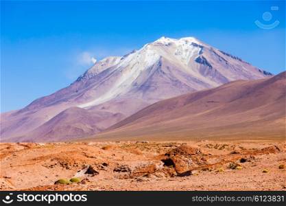 Ollague volcano, view from the east, the Bolivian side.