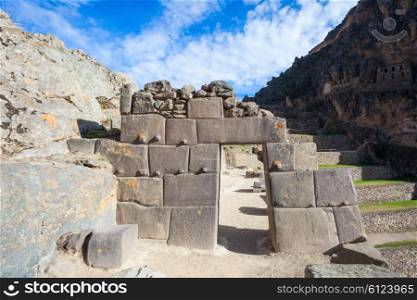 Ollantaytambo is a town and an Inca ruins near Cusco in southern Peru.