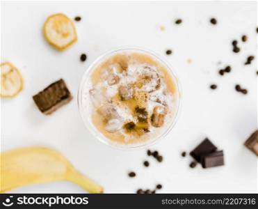 OLYMPUS DIGITAL CAMERA. banana chocolate iced drink