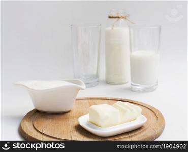 OLYMPUS DIGITAL CAMERA. bottle glass milk with butter
