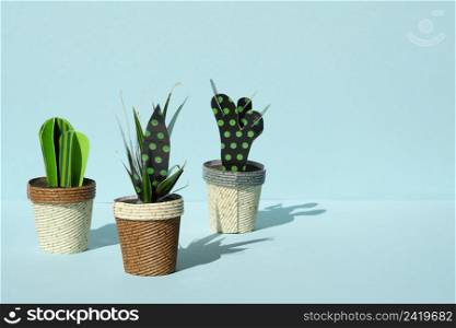 OLYMPUS DIGITAL CAMERA. cute paper cut style artificial cacti