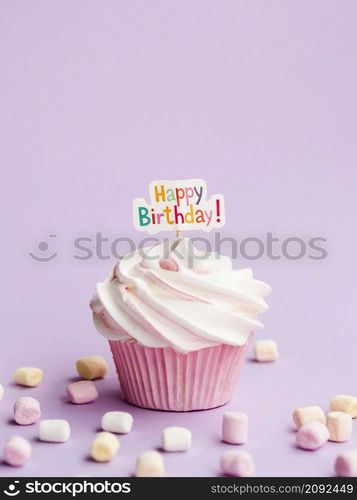 OLYMPUS DIGITAL CAMERA. delicious muffin with happy birthday sign