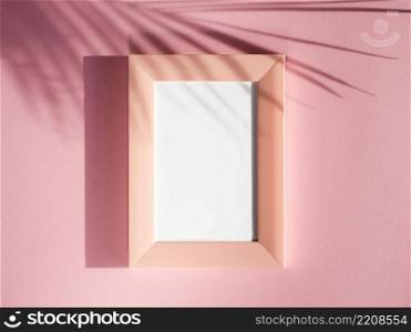 OLYMPUS DIGITAL CAMERA. rose portrait frames rose background with palm leaf shadow