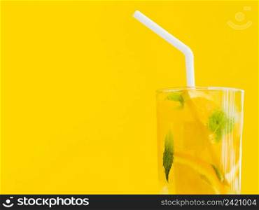 OLYMPUS DIGITAL CAMERA. vibrant cocktail with oranges mint