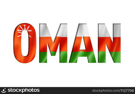 oman flag text font. nation symbol background. oman flag text font