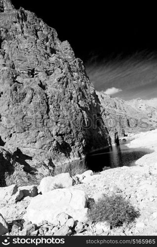 oman old mountain and water in canyon wadi oasi nature paradise