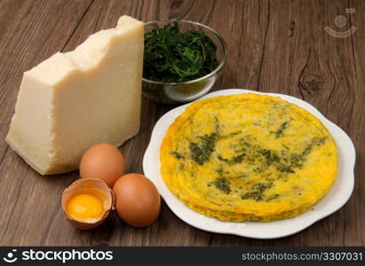 omelette with spinach and cheese