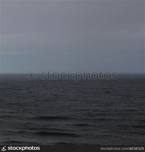 Ominous seascape, looking west over Irish sea from Wales