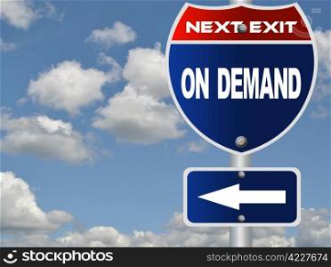 On demand road sign