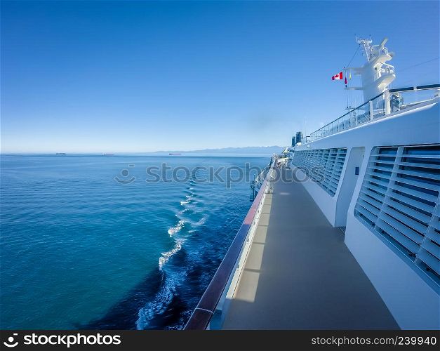 on large cruise ship to alaska in pacific ocean