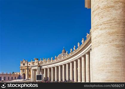 On St. Peter?s Square at St. Peter?s Basilica in the Vatican City in Rome