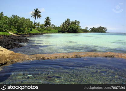 On the beach in Upolu island, Samoa