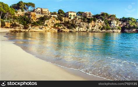On the beach of Porto Cristo Mallorca Spain