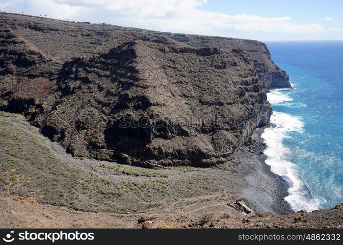 On the coast of La Gomera island in Spain