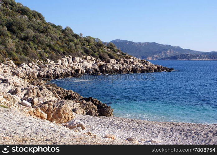 On the sea coast nesar Kash in Turkey