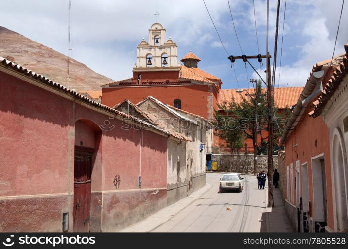 On the street of Potosi in Bolivia