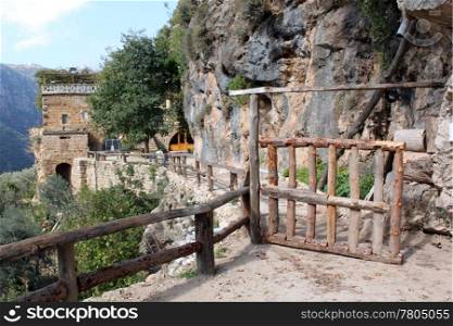 On the territory of Kannoubin monastery in Quadisha valley in Lebanon