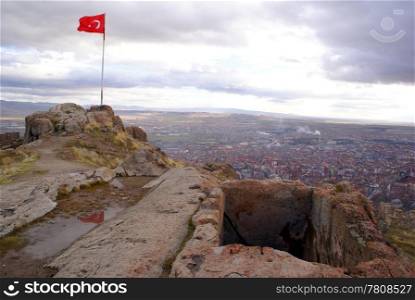 On the top of hill in Afyon, Turkey