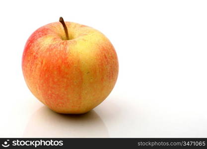 one apple isolated on white background