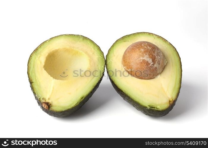 One avocado cut into two halves