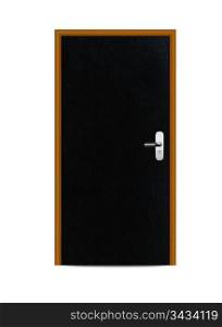 One black apartment wooden door.. apartment wooden door