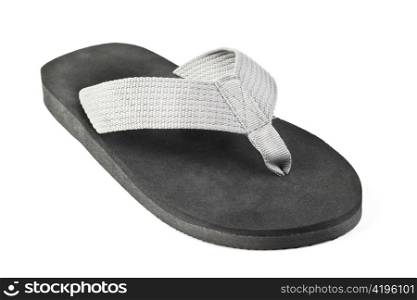 one black flip flop isolated on white background